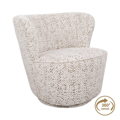 Alberta Swivel Chair - Oyster Jacquard