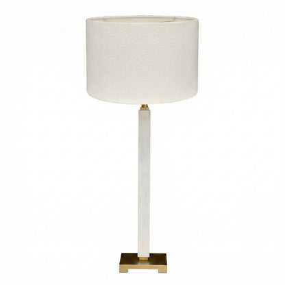 Essex Marble Table Lamp - White