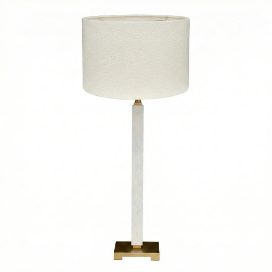 Essex Marble Table Lamp - White