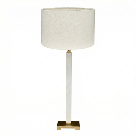 Essex Marble Table Lamp - White