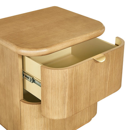 Lina 50x55cm Bedside Table - Natural Oak