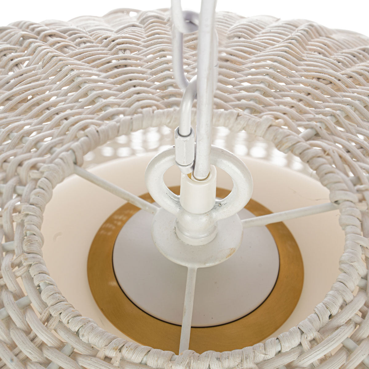 Fortaleza Rattan Pendant - Medium White