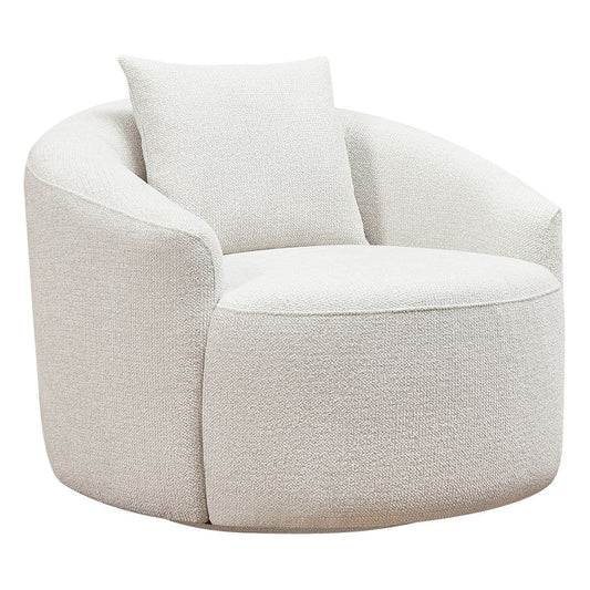 Kira Swivel Arm Chair - Speckle Ecru
