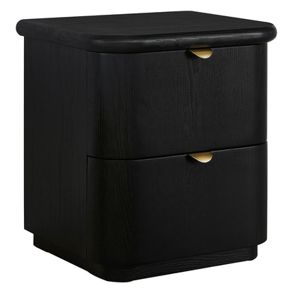 Lina 50x55cm Bedside Table - Black