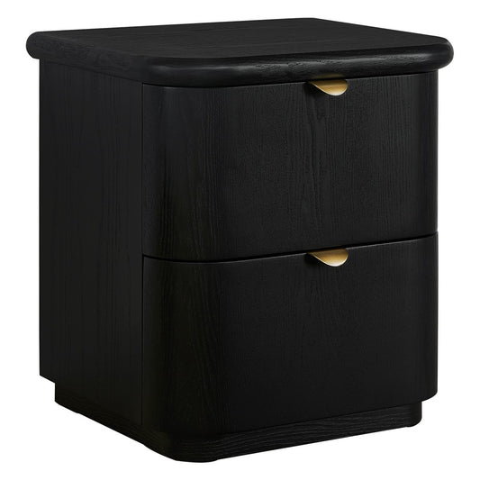 Lina 50x55cm Bedside Table - Black