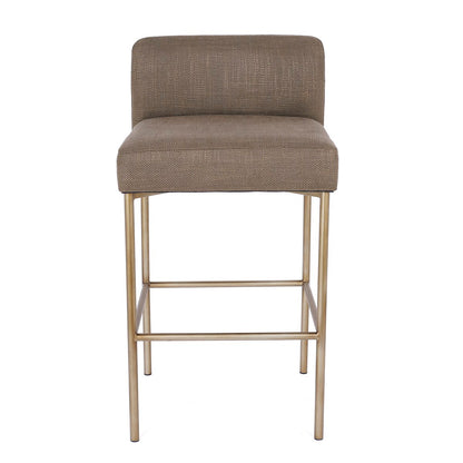 Leon Kitchen Stool - Chocolate Linen