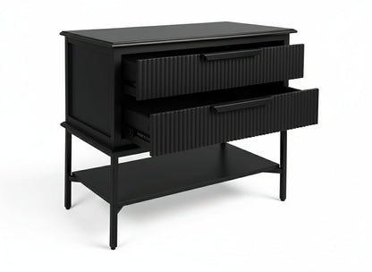Aimee Bedside Table - Large All Black