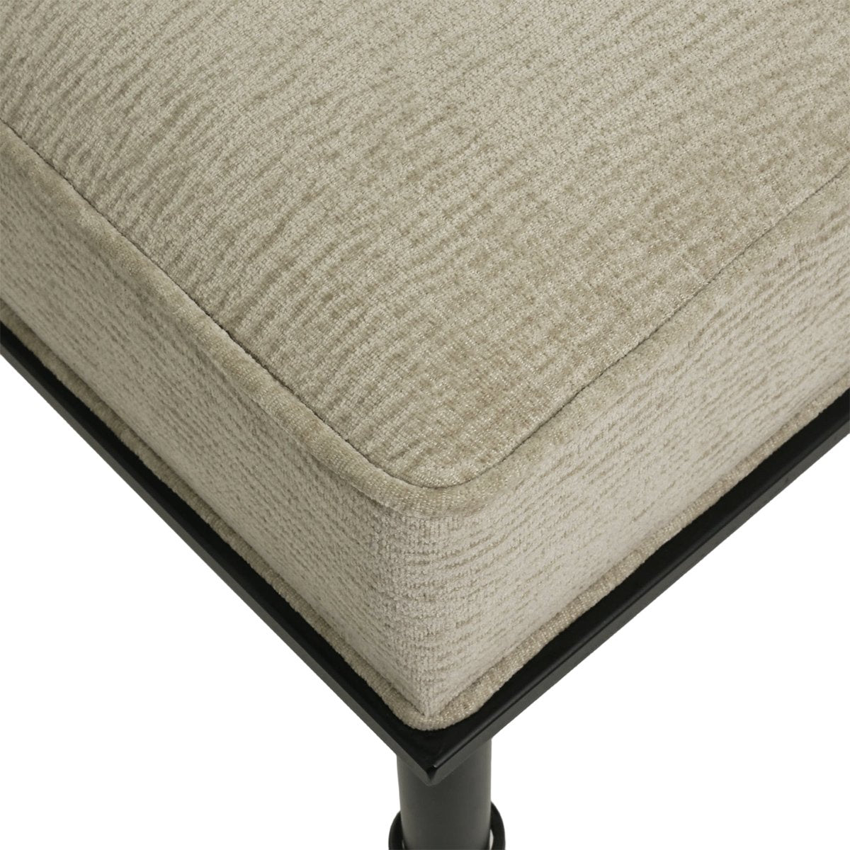 Hacienda Black Iron Stool - Wheat