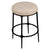 Heston Black Kitchen Stool - Natural Linen