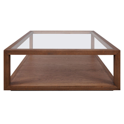 Sadie Oak Square Coffee Table - Walnut