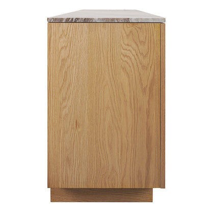 Benedict Natural Oak Buffet - River Brown Marble