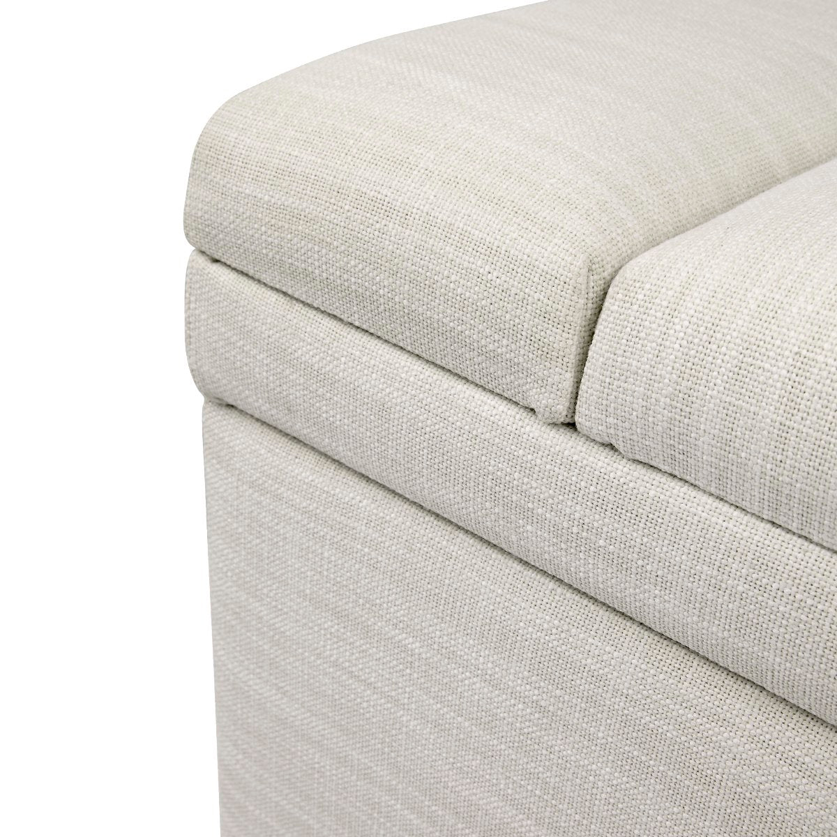 Soho Storage Bench Ottoman - Off White Linen