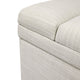 Soho Storage Bench Ottoman - Off White Linen