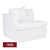 Birkshire Slip Cover Left Arm Facing Seat  - White Linen