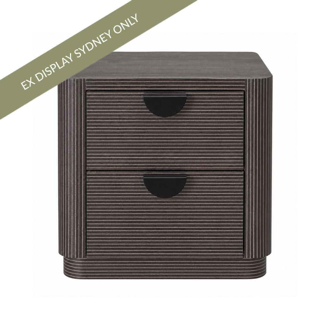 Sandy 50x50cm Bedside Table - Black - OUTLET NSW