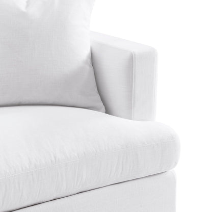 Birkshire 2 Seater Slip Cover Sofa - White Linen
