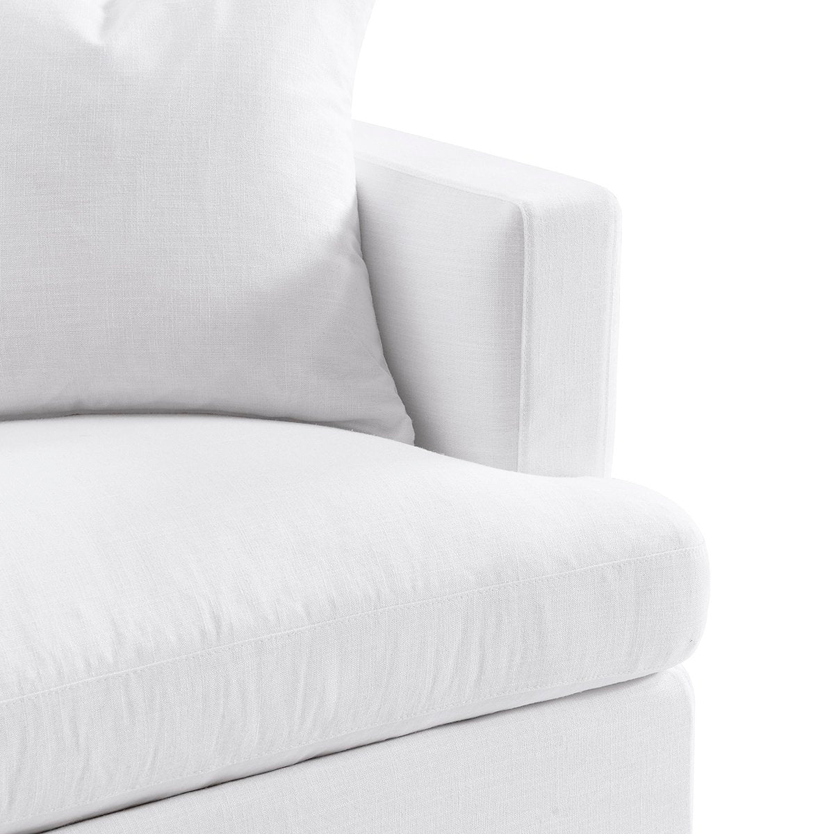Birkshire 2 Seater Slip Cover Sofa - White Linen