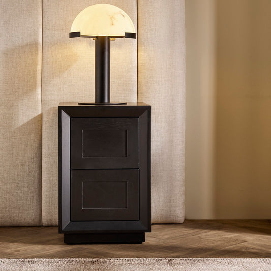 Balmain 40x65cm Bedside Table - Black