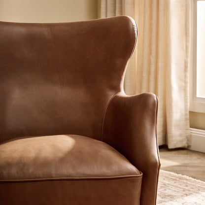 Marlon Arm Chair - Dark Brown Leather