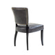 Noah Dining Chair Set of 2 - Black Leather