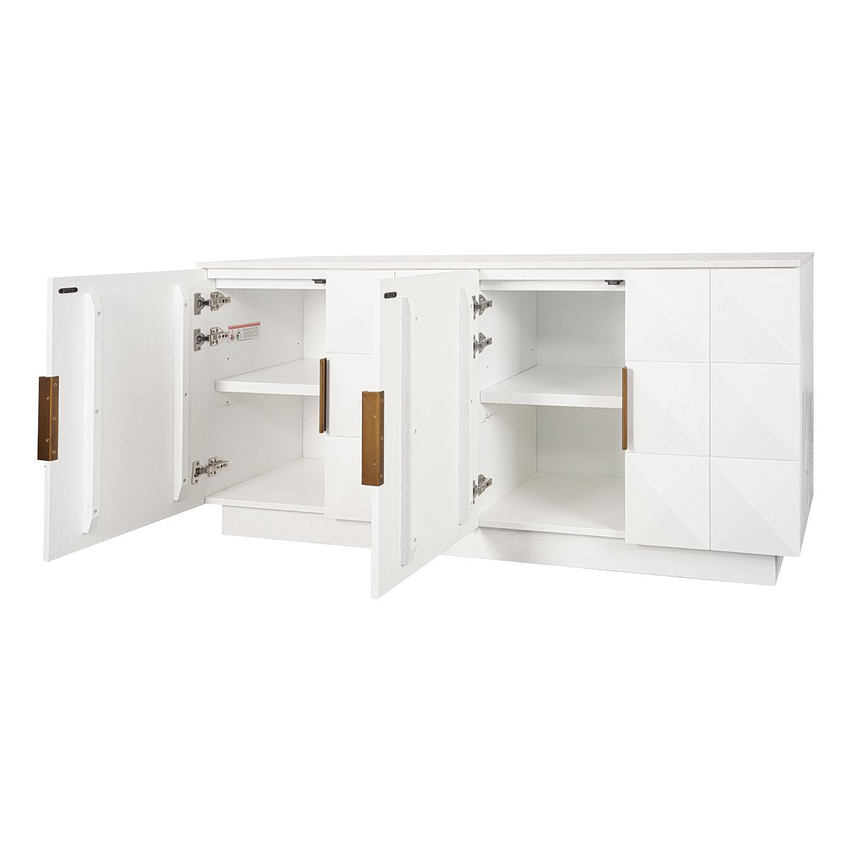 Benedict White Oak Buffet - White Marble