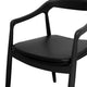 Astrid Ashwood Dining Chair Set of 2 - Black w Black Leather