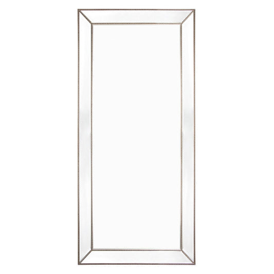 Zeta Floor Mirror - Antique Silver
