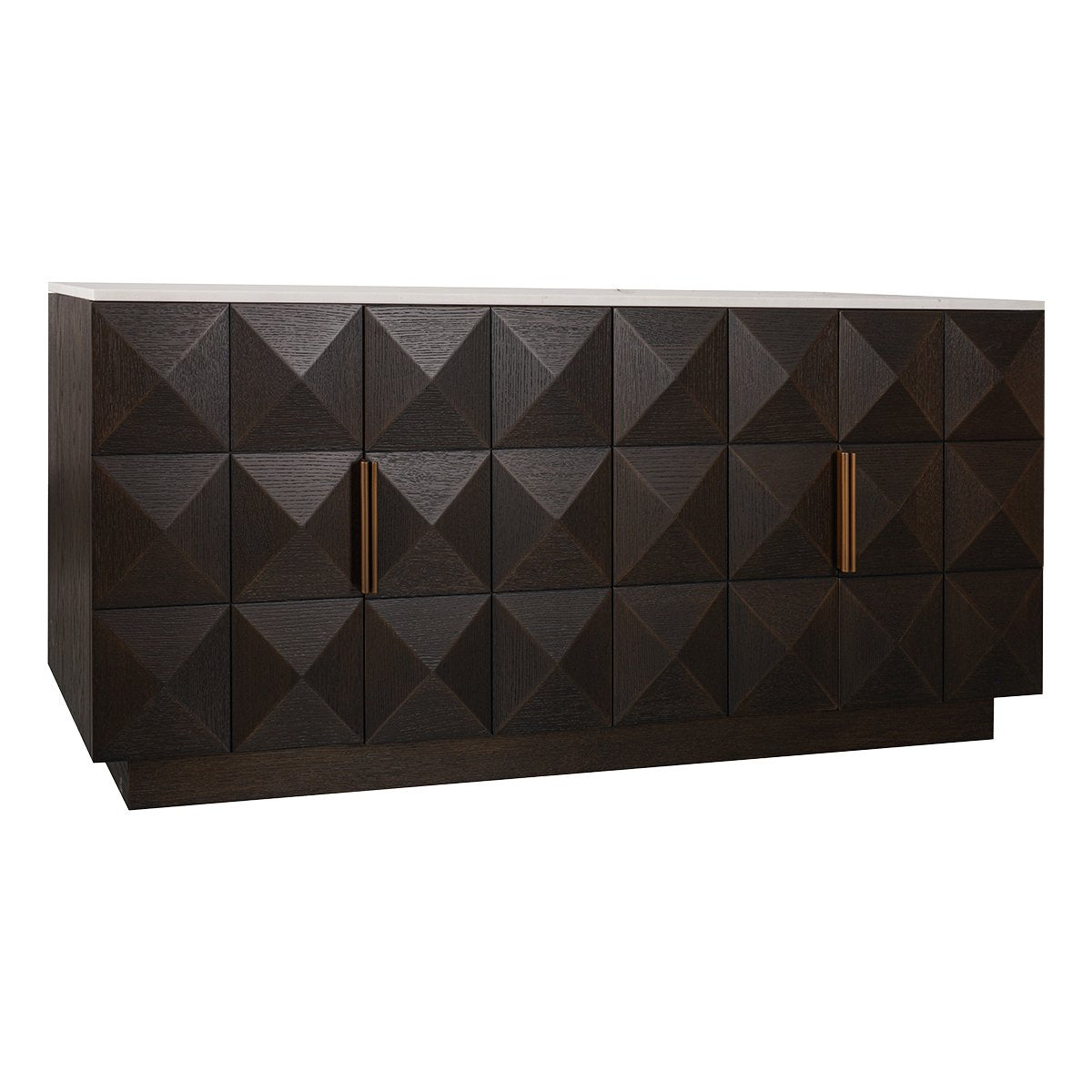 Benedict Smoked Oak Buffet - White Marble