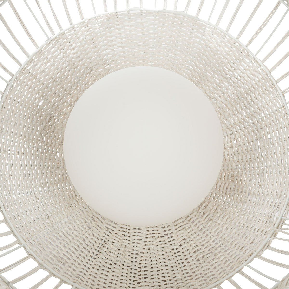 Fortaleza Rattan Pendant - Medium White