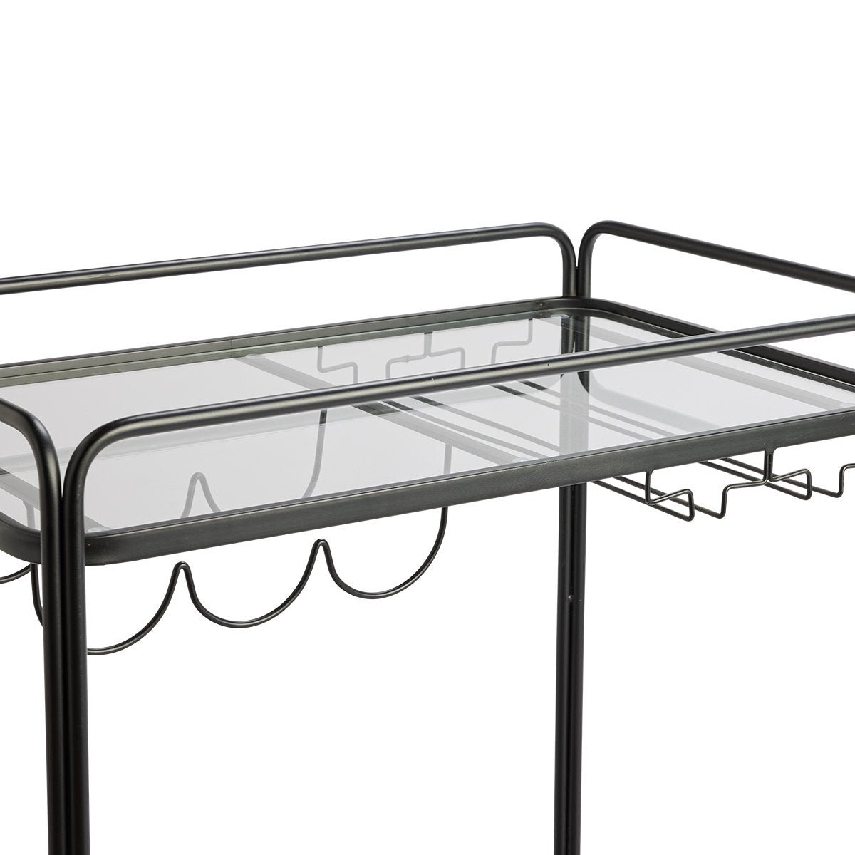 Wentworth Rectangle Bar Cart - Black
