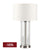 Left Bank Table Lamp - Nickel w White Shade