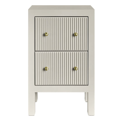 Ariana 40x65cm Bedside Table - Grey