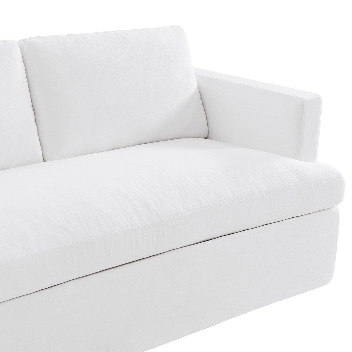 Birkshire 2 Seater Slip Cover Sofa - White Linen