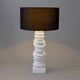 Mendoza Table Lamp - White w Black Shade