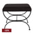 Novak Black Iron Stool - Black Linen