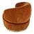 Tubby Swivel Arm Chair - Caramel Velvet