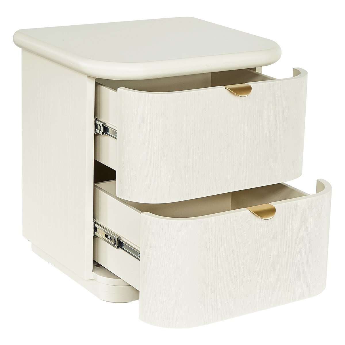Lina 50x55cm Bedside Table - Ivory