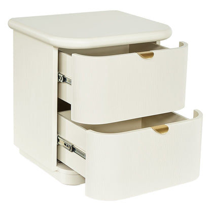 Lina 50x55cm Bedside Table - Ivory