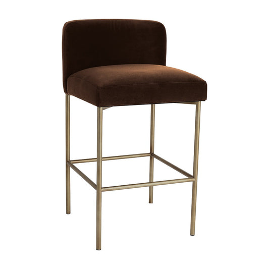 Leon Kitchen Stool - Dark Chocolate Velvet