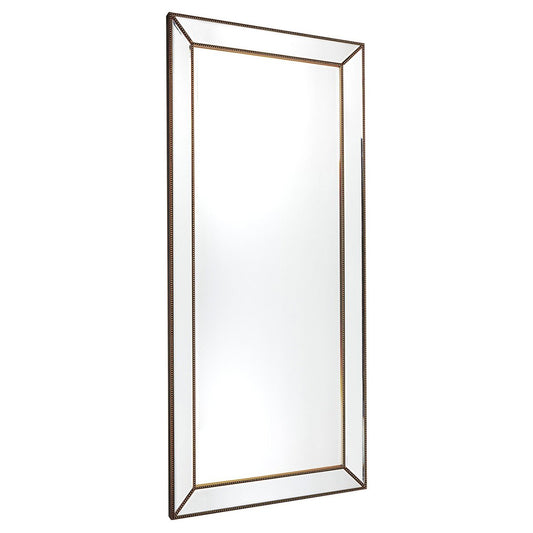 Zeta Floor Mirror - Antique Gold