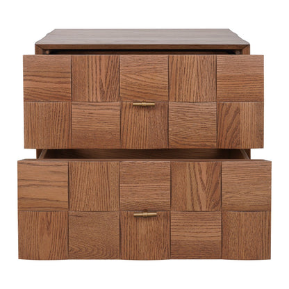 Desmond 57x51cm 2 Drawer Bedside Table