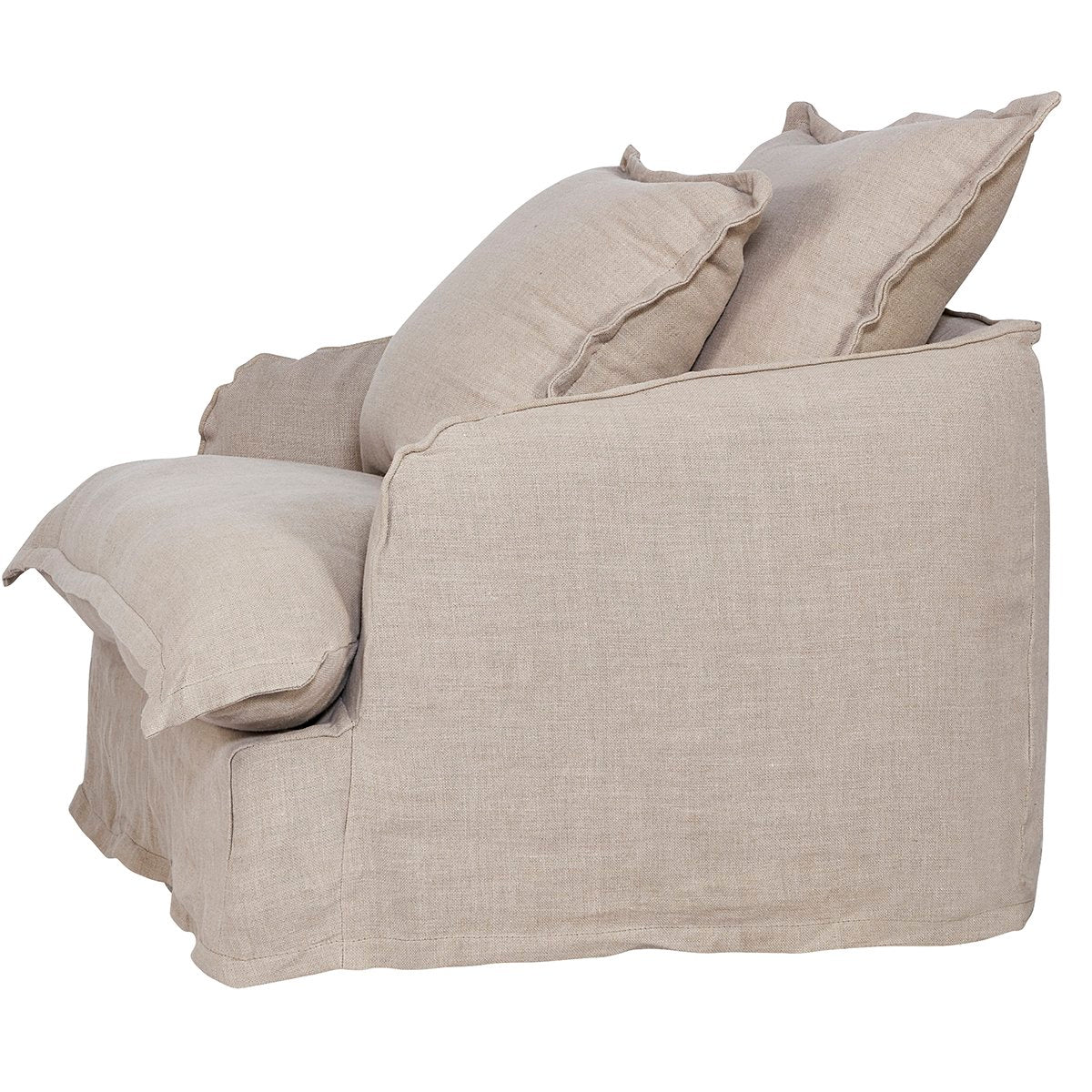 Hayman Slip Cover Arm Chair - Natural Linen - OUTLET NSW
