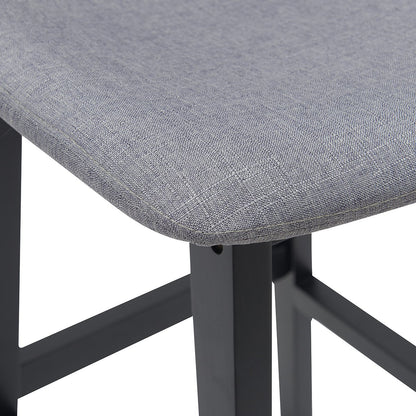 Jermaine Bar Stool Set of 2 - Stone Grey - OUTLET NSW