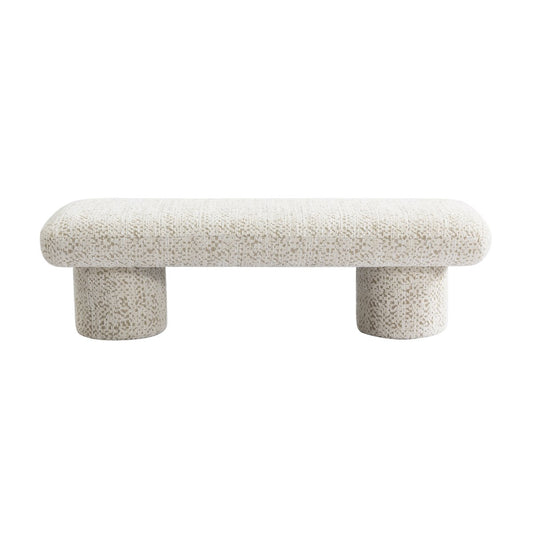 Eleanor Bench Ottoman - Oyster Jacquard