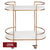 Southside White Stone Bar Cart - Antique Gold