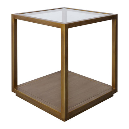 Sadie Square Side Table - Large Antique Gold