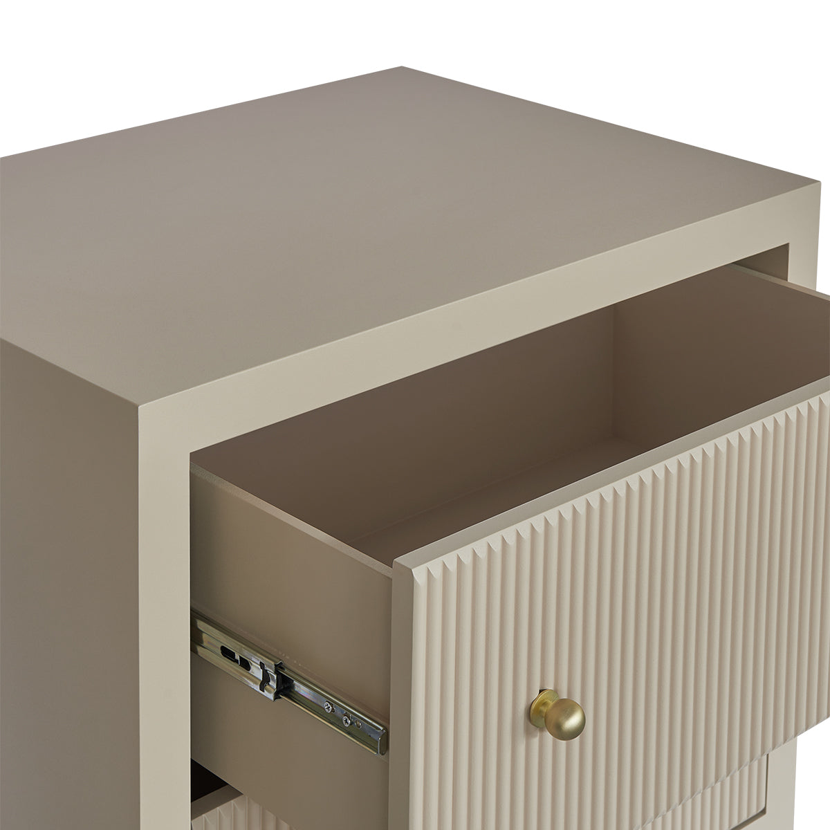 Ariana 67x76cm Bedside Table - Beige