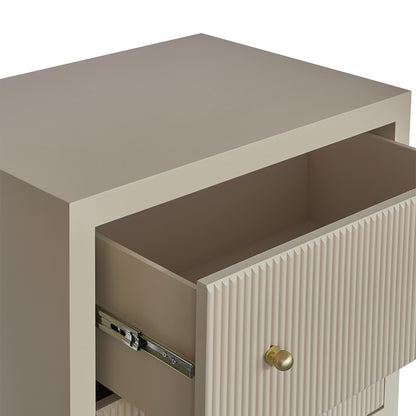 Ariana 67x76cm Bedside Table - Beige