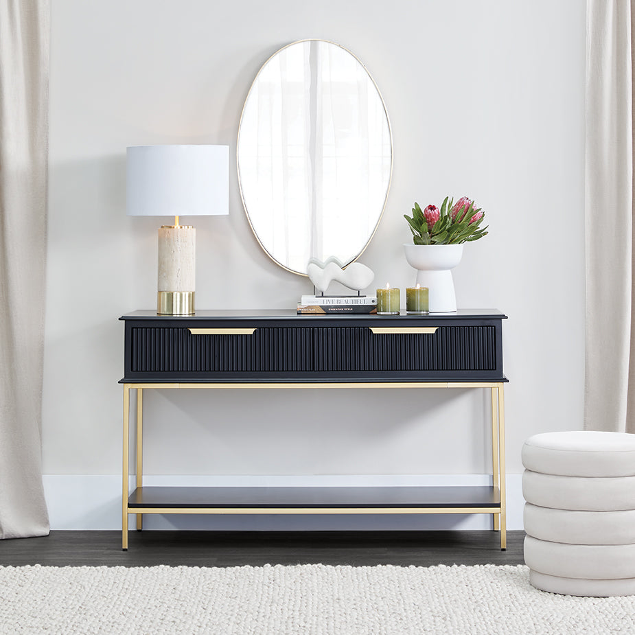 Aimee 140cm Console Table - Black