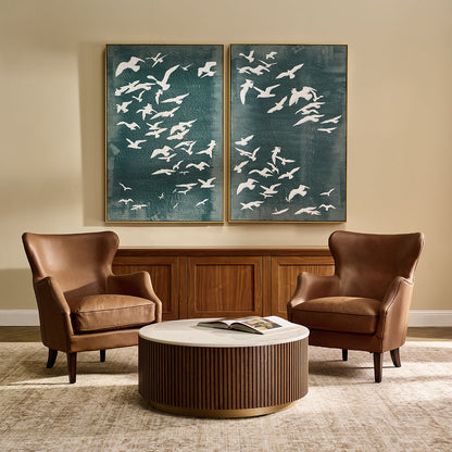 Mason Round Coffee Table - Medium Walnut